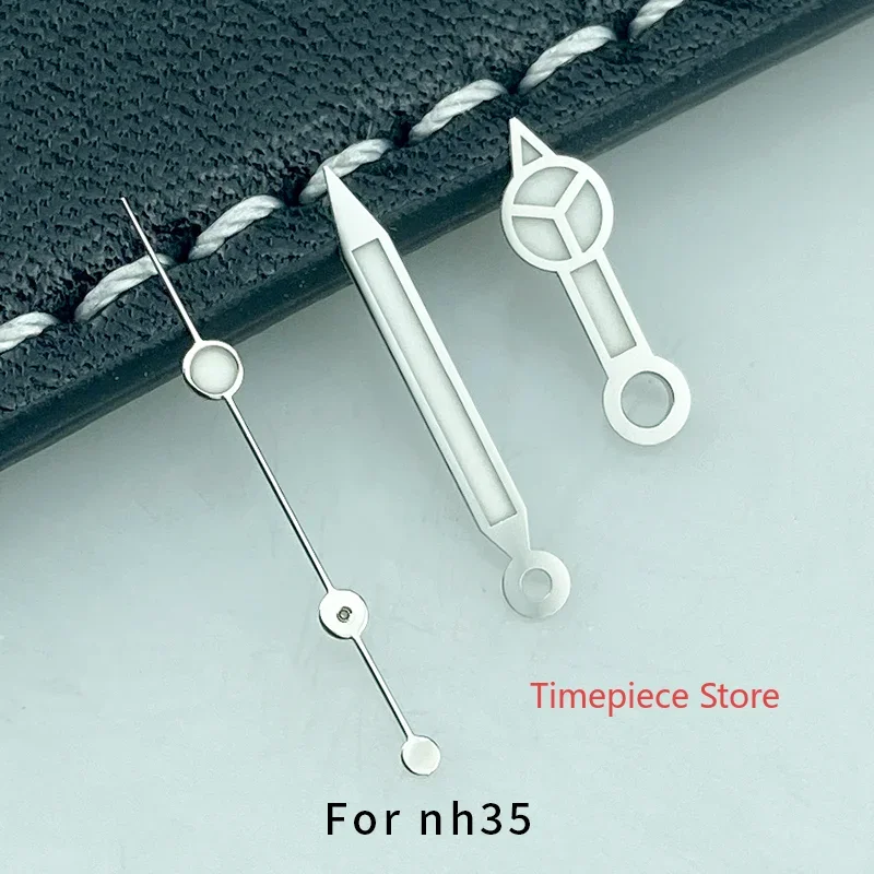 Набор для наручных часов NH35 NH36 4r35 4r36 SUB Style Silver Hands Blue Lume