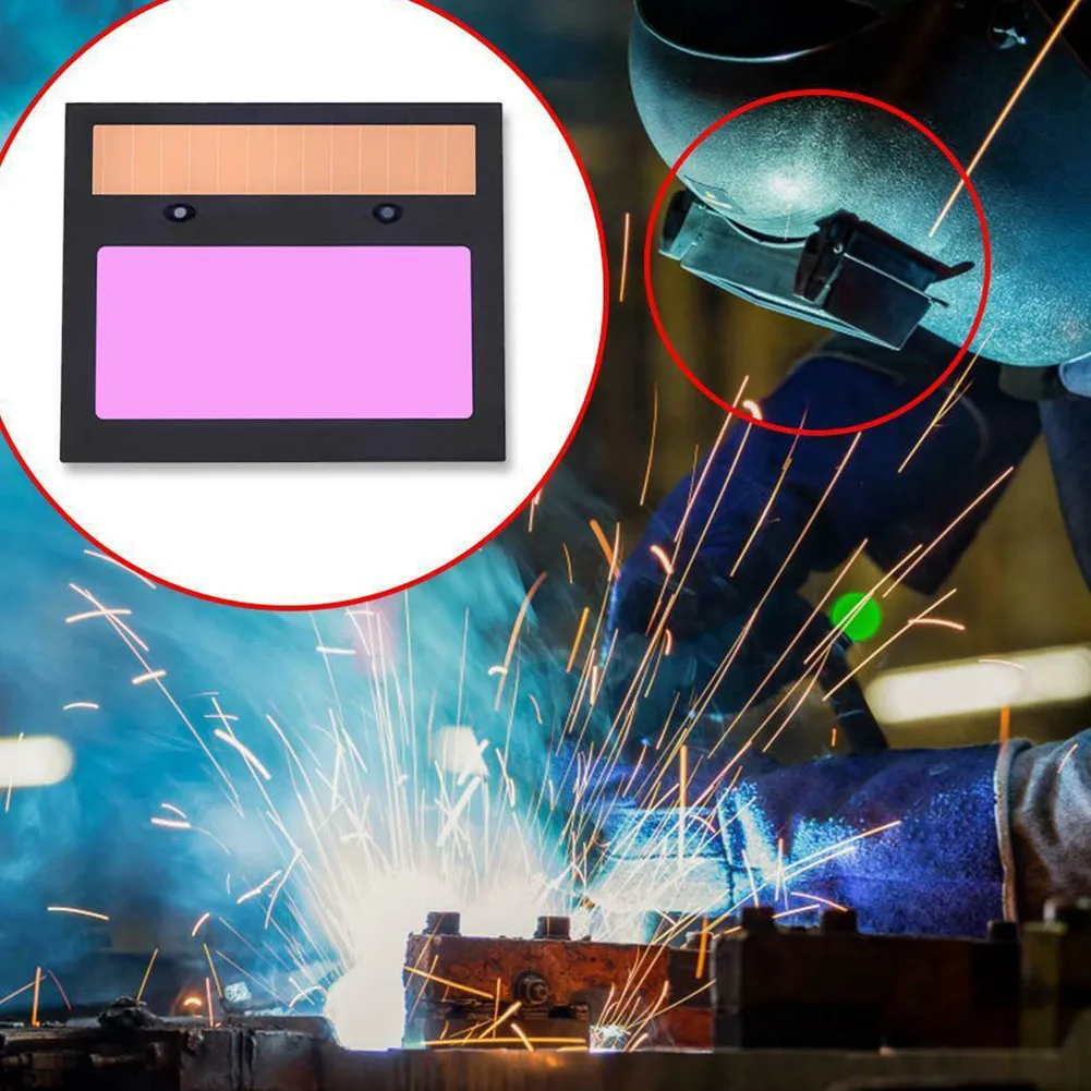 

110x90mm LCD Weling Screen Solar Panel Auto Darkening Shading Filter Lens Welder Protective Cover Welding Mask Soldering Helmet