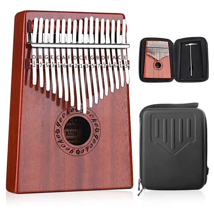 

kalimba wood 17 keys Thumb piano waterproof carrying Case Bag