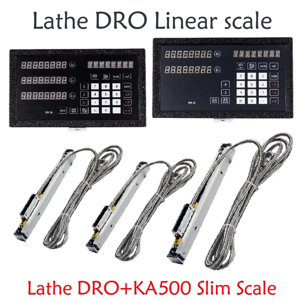 Sino Ka500 Fino Linear Encoder Escala e Torno Linha Central Digital Readout Dro Display com Função de Diâmetro de Raio r d Instrumentos de medição de nível