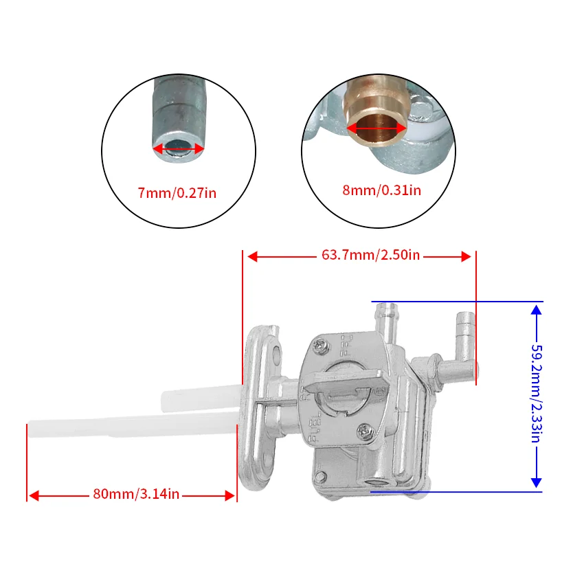 

Motorcycle Gas Fuel Petcock Tap Valve Switch Pump For Yamaha FJ600 XJ750 XJ600 XJ600H XJ600N Diversion (S-TYPE) OEM：33M-24500-00