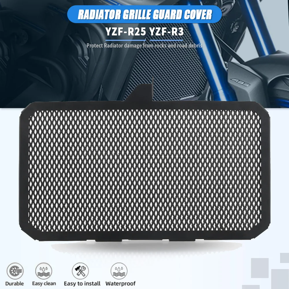

2021 Motorcycle Radiator Grille Guard Grill Cover Protector For YAMAHA YZFR25 YZFR3 R25 R3 2014 2015 2016 2017 2018 2019 2020