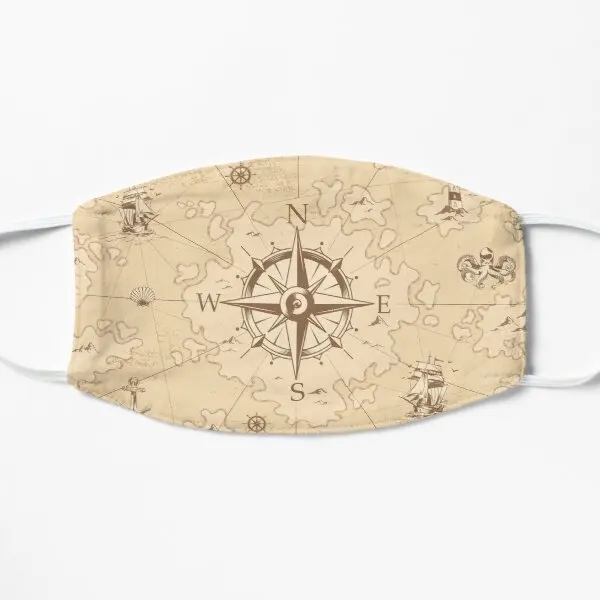 

Vintage Pirate Is Map Flat Printing Face Mask Sport Mouth Health Dustproof Cute Cosplay Fashion Cotton Reusable Unisex Winter