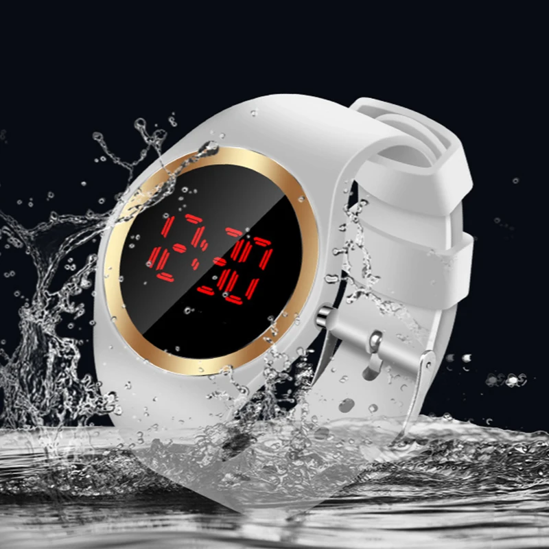 

Часы наручные цифровые для мужчин и женщин, водонепроницаемые спортивные Смарт-часы со светодиодной подсветкой, электронные