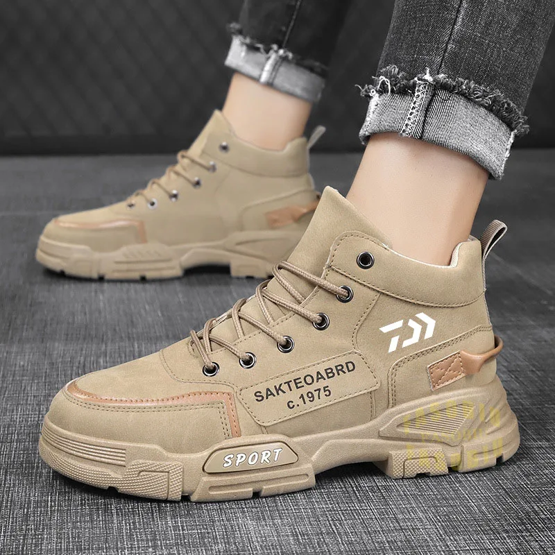 

Winter Tactical Men's Non-slip Fishing Shoes Outdoor Sports Mountaineering Camping Wear-resisting Rubber Hiking Shoes