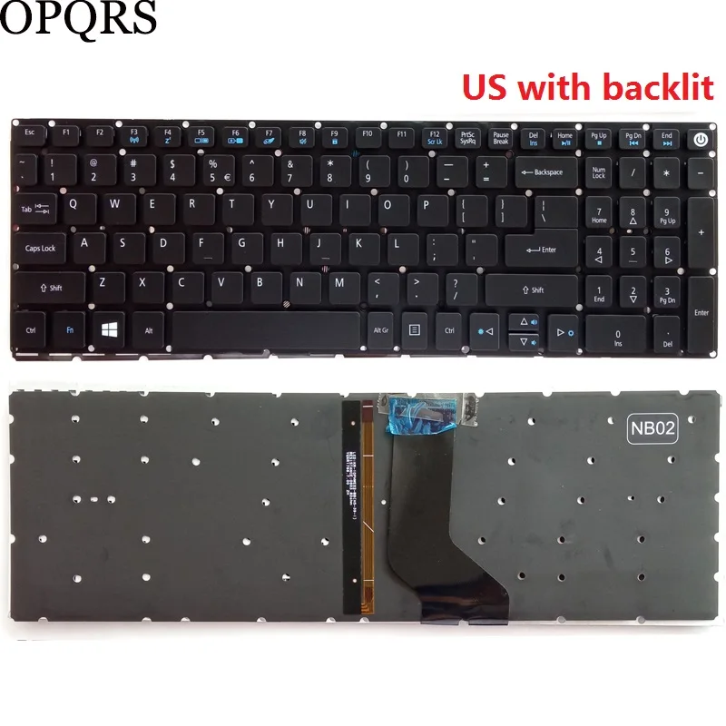 Для Acer Aspire F15 F5-521 F5-571 F5-571T F5-571G F5-572 F5-572G русская/английская/испанская/немецкая
