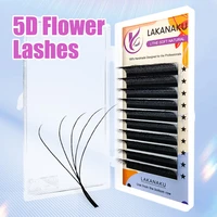lakanaku cilios 5d w shaped eyelash extension automatic flowering w lashes cd curl high quality individual fake eyelashes