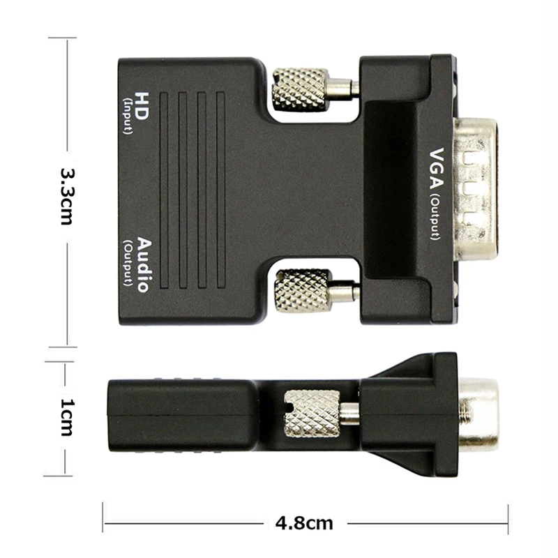 HDMI-совместимый конвертер мама-VGA папа с аудио адаптером поддержка 1080P выход