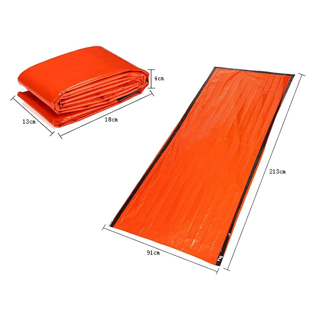 

Portable Waterproof Emergence Survival Sleeping Bag PE Aluminum Film For Hiking Camping Gear Thermal Bivy Sack First Aid Rescue