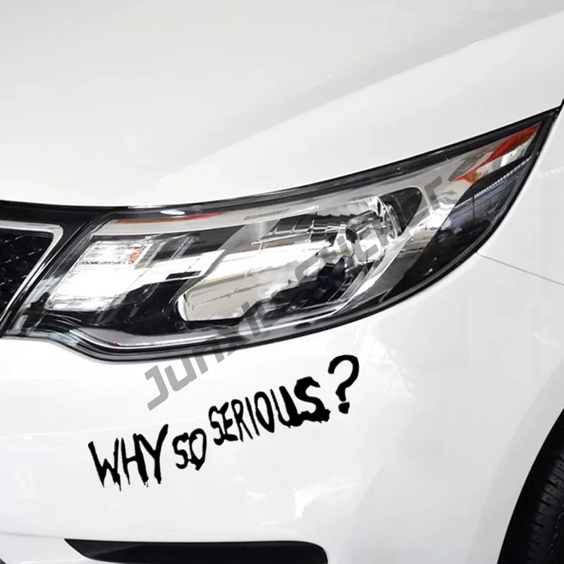 

Various Sizes Creative Stickers Decal Why So Serious Car Sticker Auto Decors on Bumper Rear Window Biker Helmet Oem Car Decor