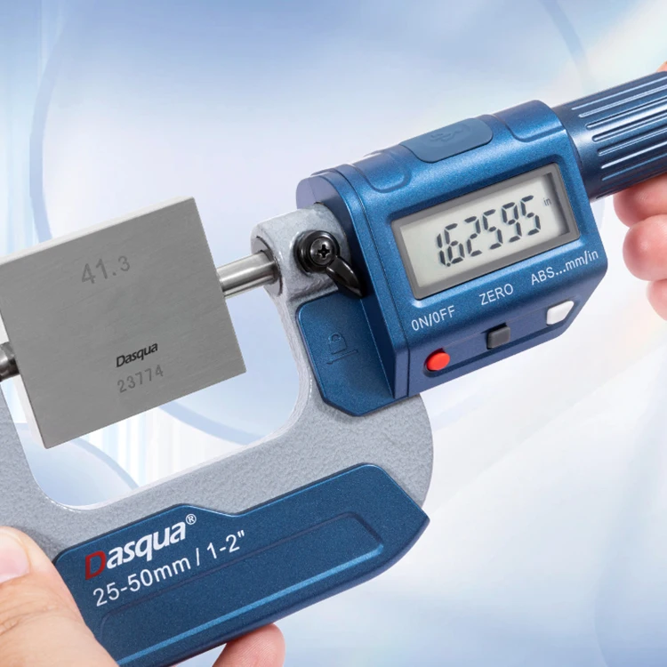 DASQUA Nuove Punte Speciali in Carburo 25-50mm Ad Alta Precision Digitale Micrometro Esterno Con Mandrino в Acciaio Inox