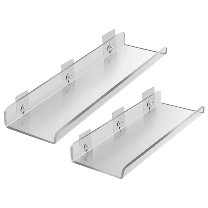 

Прозрачные акриловые полки, стеллаж для хранения, невидимый настенный стеллаж для специй