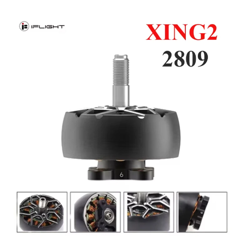 IFlight XING2 2809 800KV / 1250KV бесщеточный двигатель W/ 5mm вал из титанового сплава