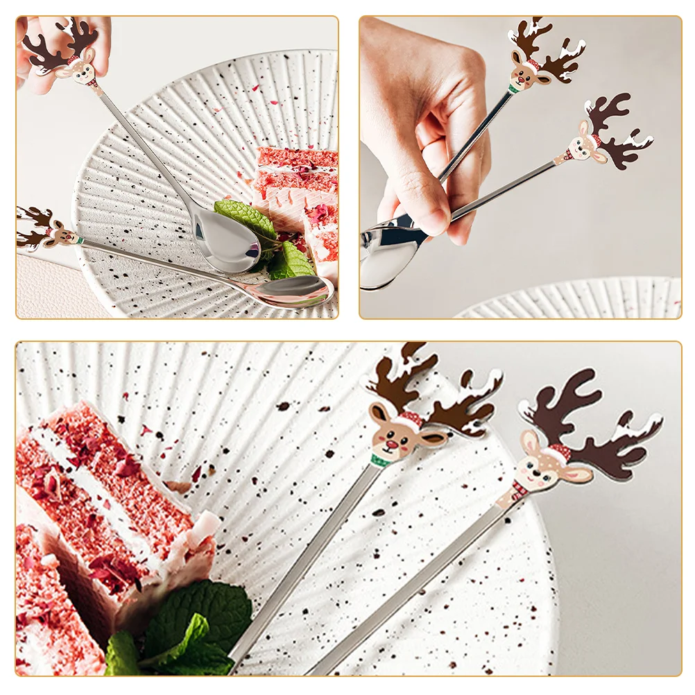 2 шт. Рождественский десерт дегустация меда мини-маленький чай кофе чайная ложка