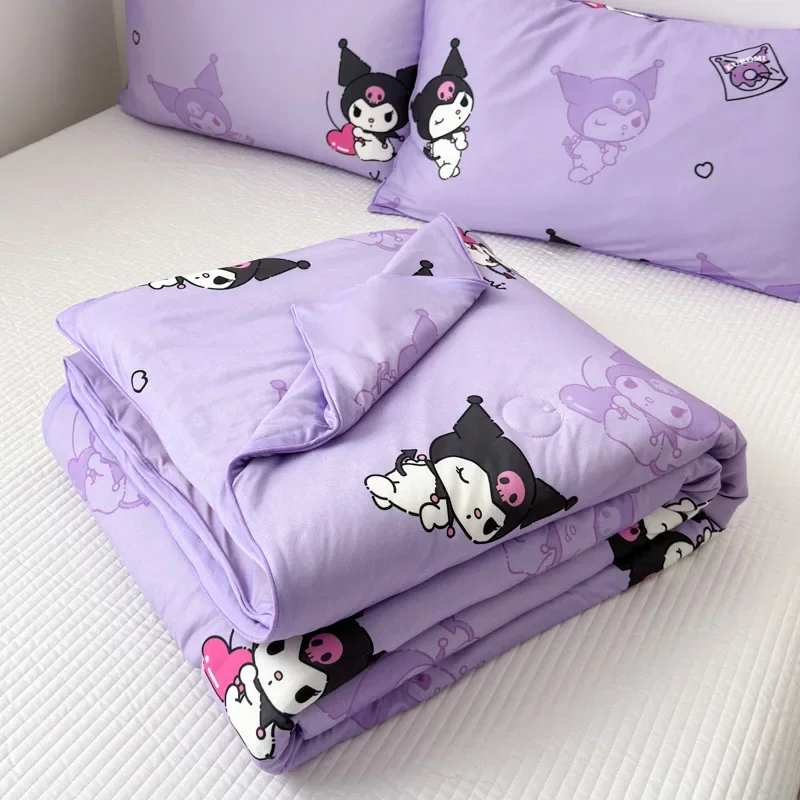 Летнее тонкое одеяло Sanrio класса А мягкое Kuromi Pachacco Cinnamoroll воздушное пододеяльник