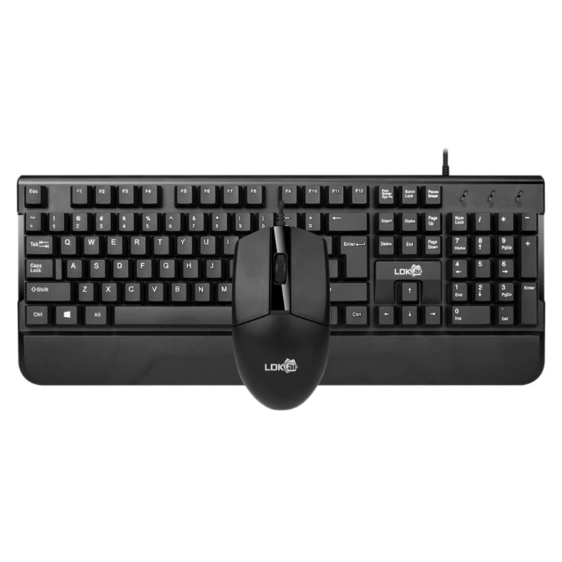 

LDKAI 1902 Wired Keyboard And Mouse Set, Light And Thin Business Office Waterproof Laptop Desktop Universal Keyboard And Mouse