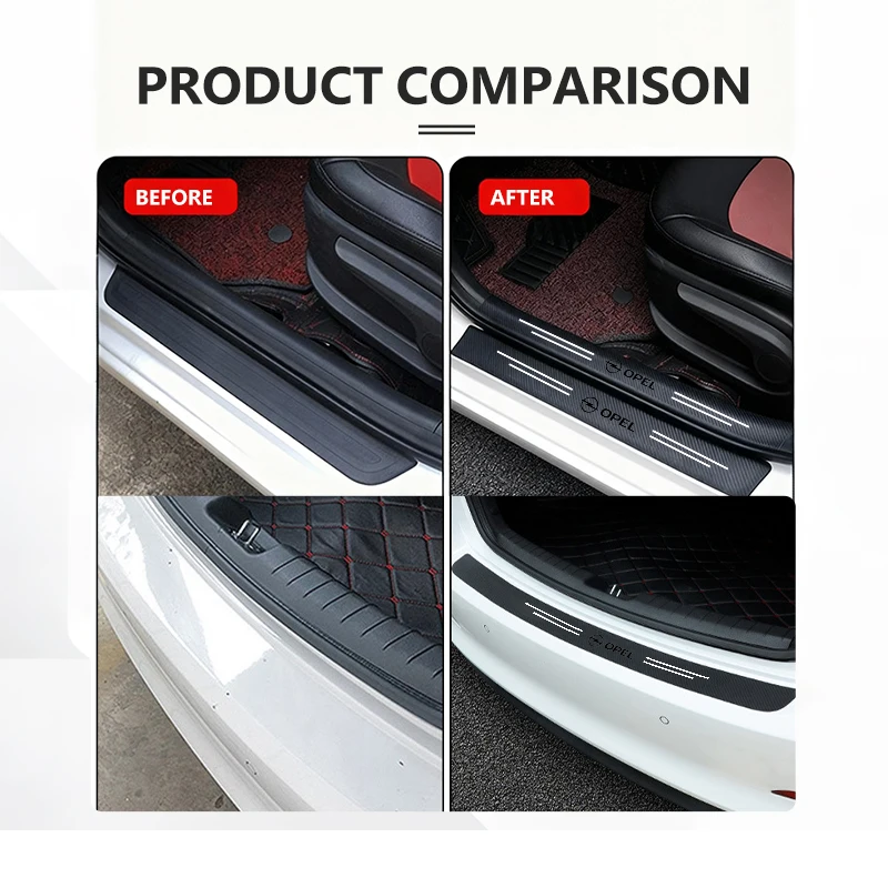 Фото Защитная накладка на порог для автомобилей Opel, антицарапийная наклейка на задний бампер, аксессуары для моделей Insignia Astra G J F K Vectra C H №4