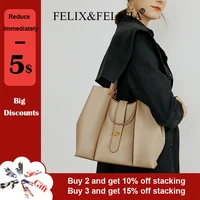 felixfelicia factory brand high quality genuine leather handbags for women fashion shoulder large capacity tote top handle bags