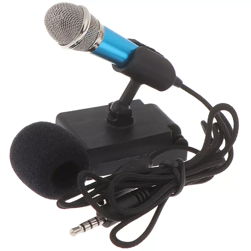 

3.5mm Stereo Studio Mic KTV Karaoke Mini Microphone For Cell Phone PC