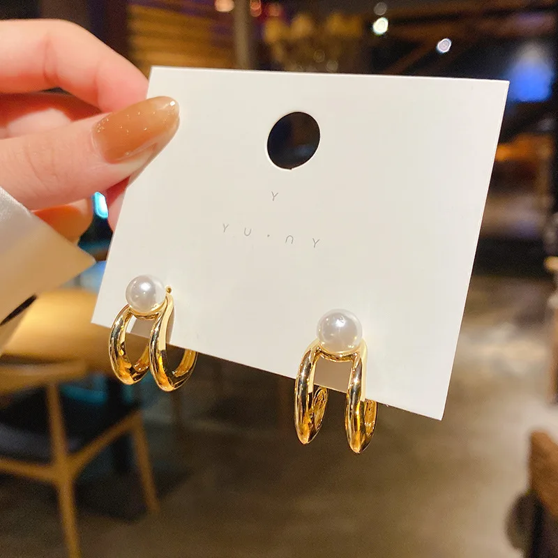 

Wholesale Sterling Silvers Pin Post Costume Pearl Vintage Women Stud Earrings Fashion Jewelry Gift