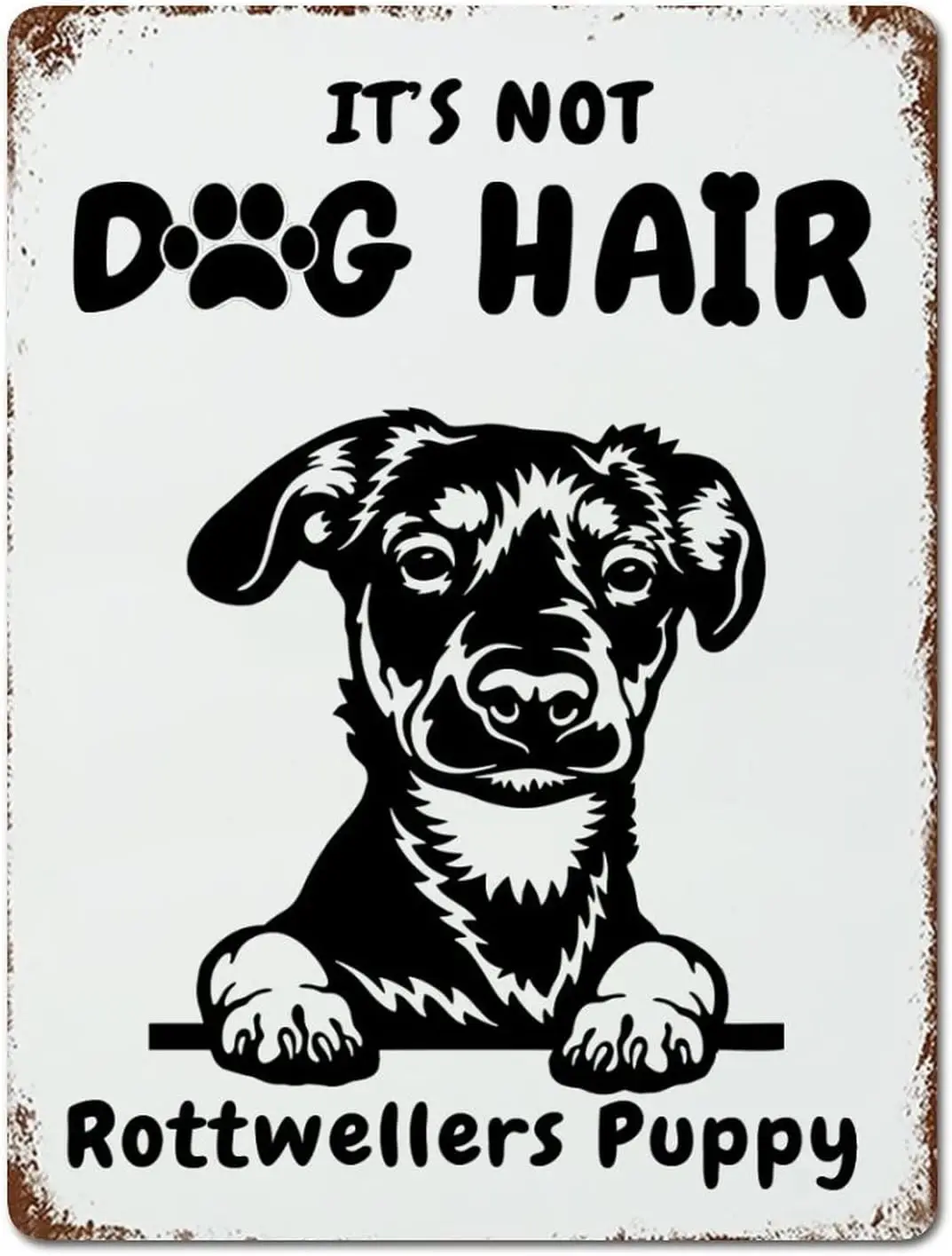 Металлическая жестяная вывеска на заказ настенный декор Rottwellers Puypy металлическая