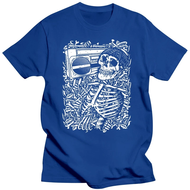 Skeleton Boombox T-Shirt Kids Age 5 -13 year old boys skull rock Gift z1 New T Shirts Funny Tops Tee New Unisex Funny Tops images - 6
