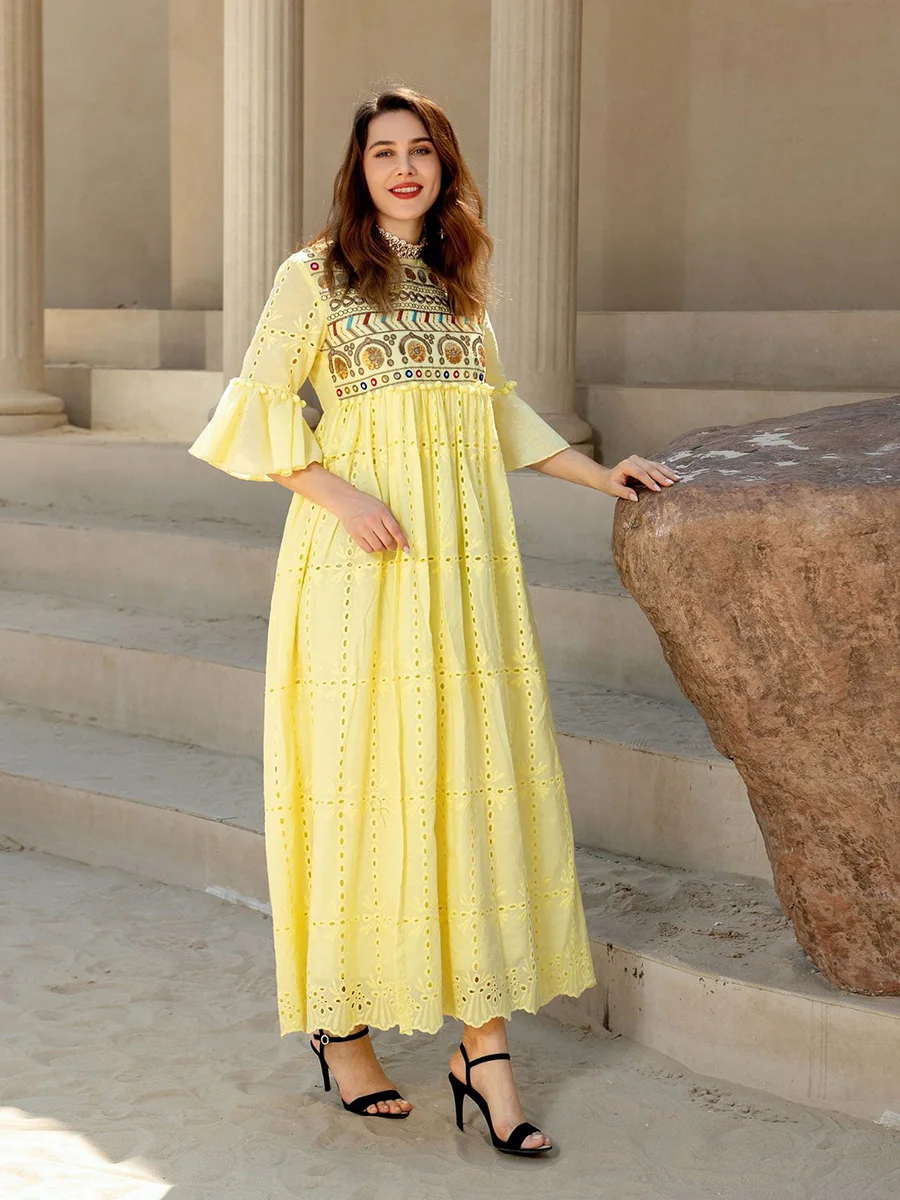 

Eid Mubarak, Средний Восток, Рамадан, рукава-фонарики, мусульманская женщина, Abaya, модное платье с блестками и вышивкой, юбки