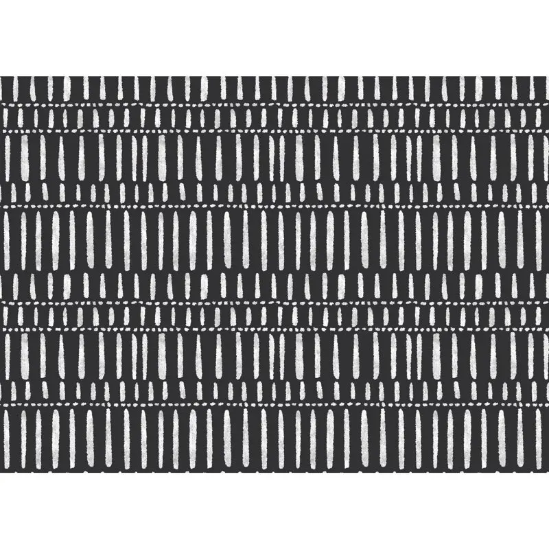

Gray Peel & Stick Wallpaper, Organic Stripe, 18" x 18.86'