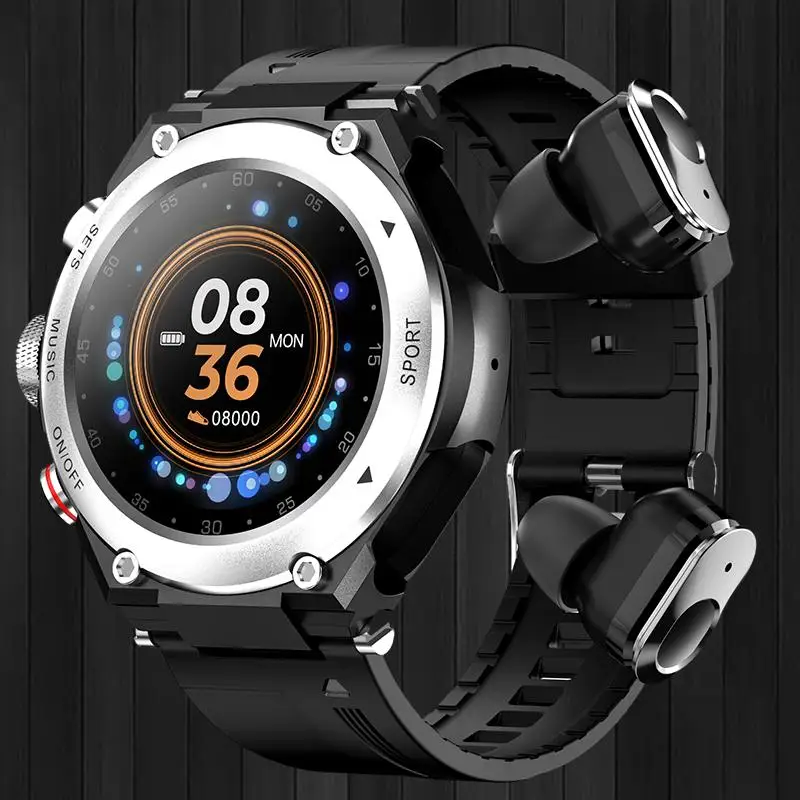 

T92 Color Screen Smart Bracelet with Bluetooth Earphone 2-in-1 - The Ultimate Fitness and Music Companion for a Modern Lifestyle