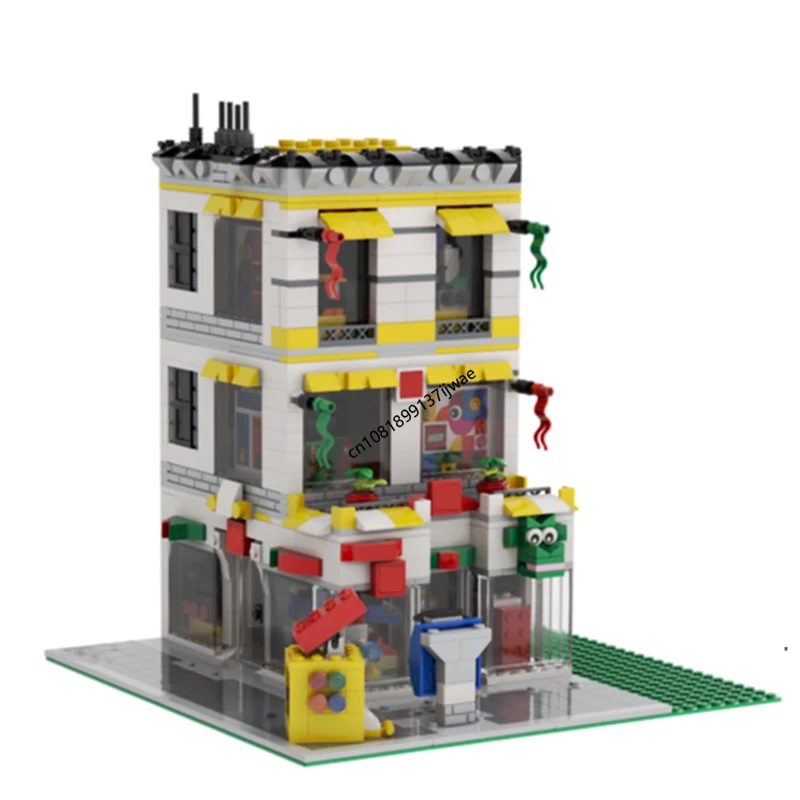 1424 шт. хит продаж вид на улицу Moc модульный блок игрушки угловая модель сделай сам