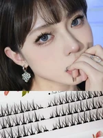 2022 new japanese cos single cluster individual eyelashes natural false eyelashes curling little devil segmented grafted lashes