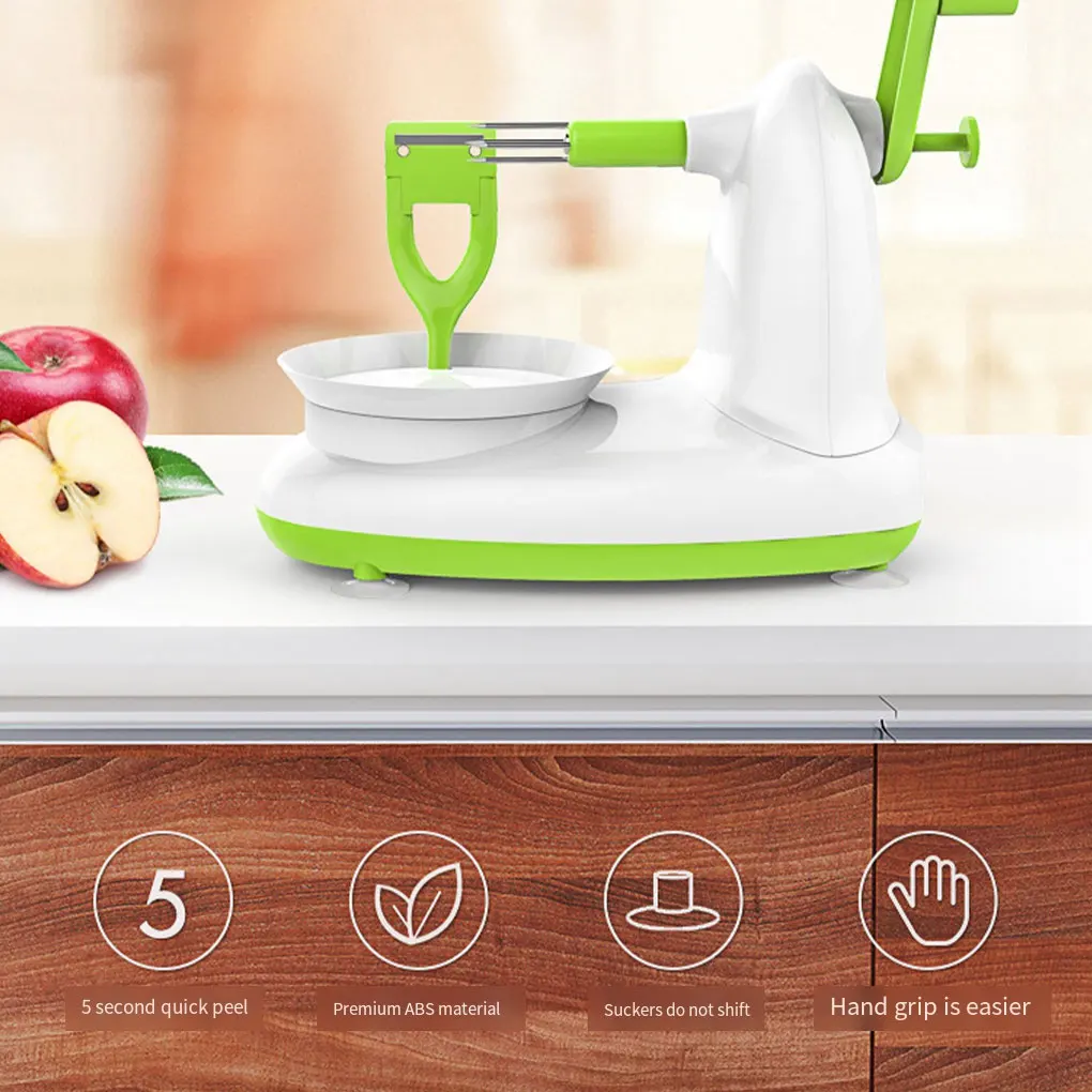 

Hand Operated Fruit Peelers Hand-cranked Rotated Automatic Slicer