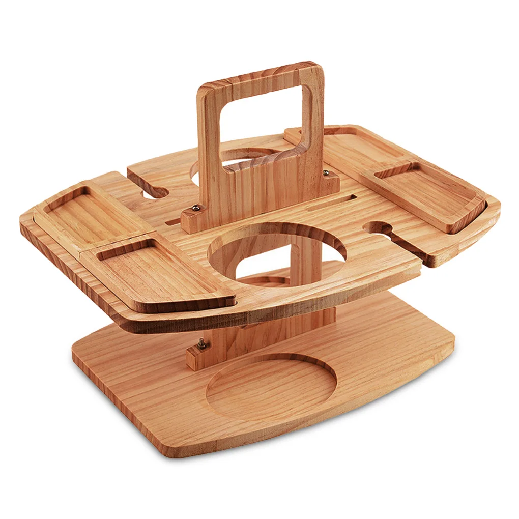 

Outdoor Picnic Wine Table Holder 2-tier Space-saving Stackable Dining Desk Garden Supplies for Camping Beach Party