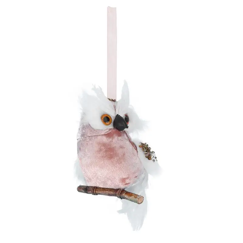 

1Pc Simulation Feather Owl Adornment Decorative Owl Model Handiwork for Garden