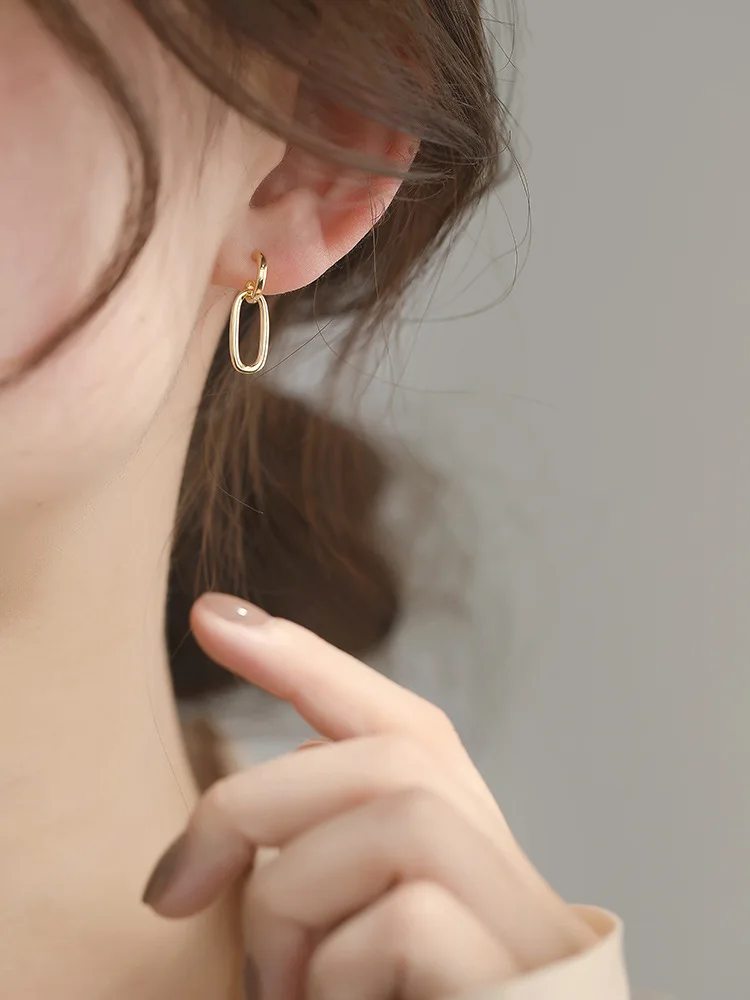 

S925 Silver Earrings For Women Designer Luxury Aesthetic Vintage Ear Studs Crystal Korean Style Simple Versatile