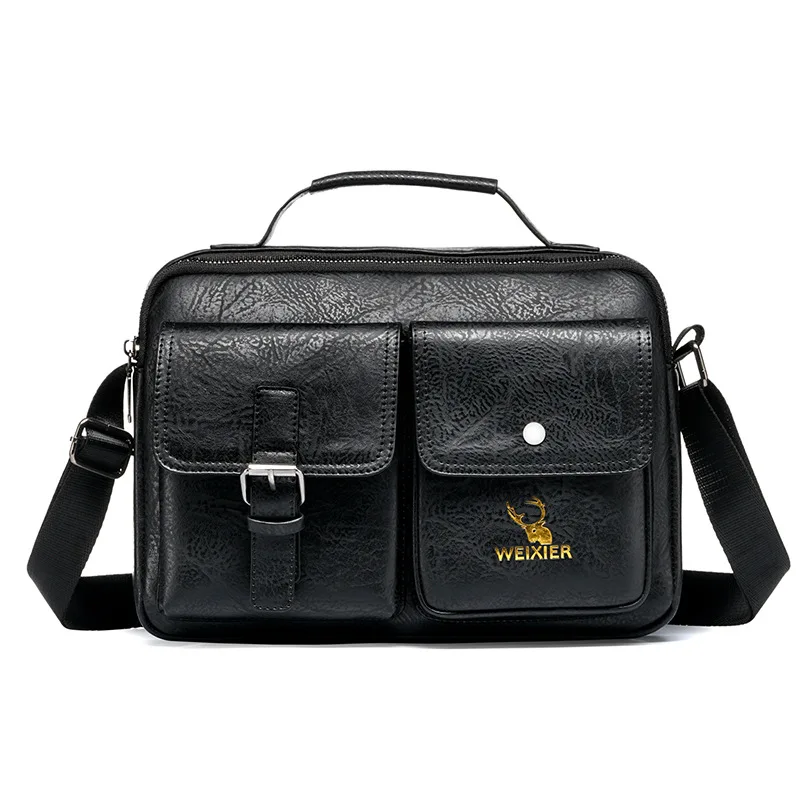 Vintage Men's Single Shoulder Bag Luxury Leather Crossbody Bag Man Business Satchel Messenger Bag Male Tote Bag Handbag