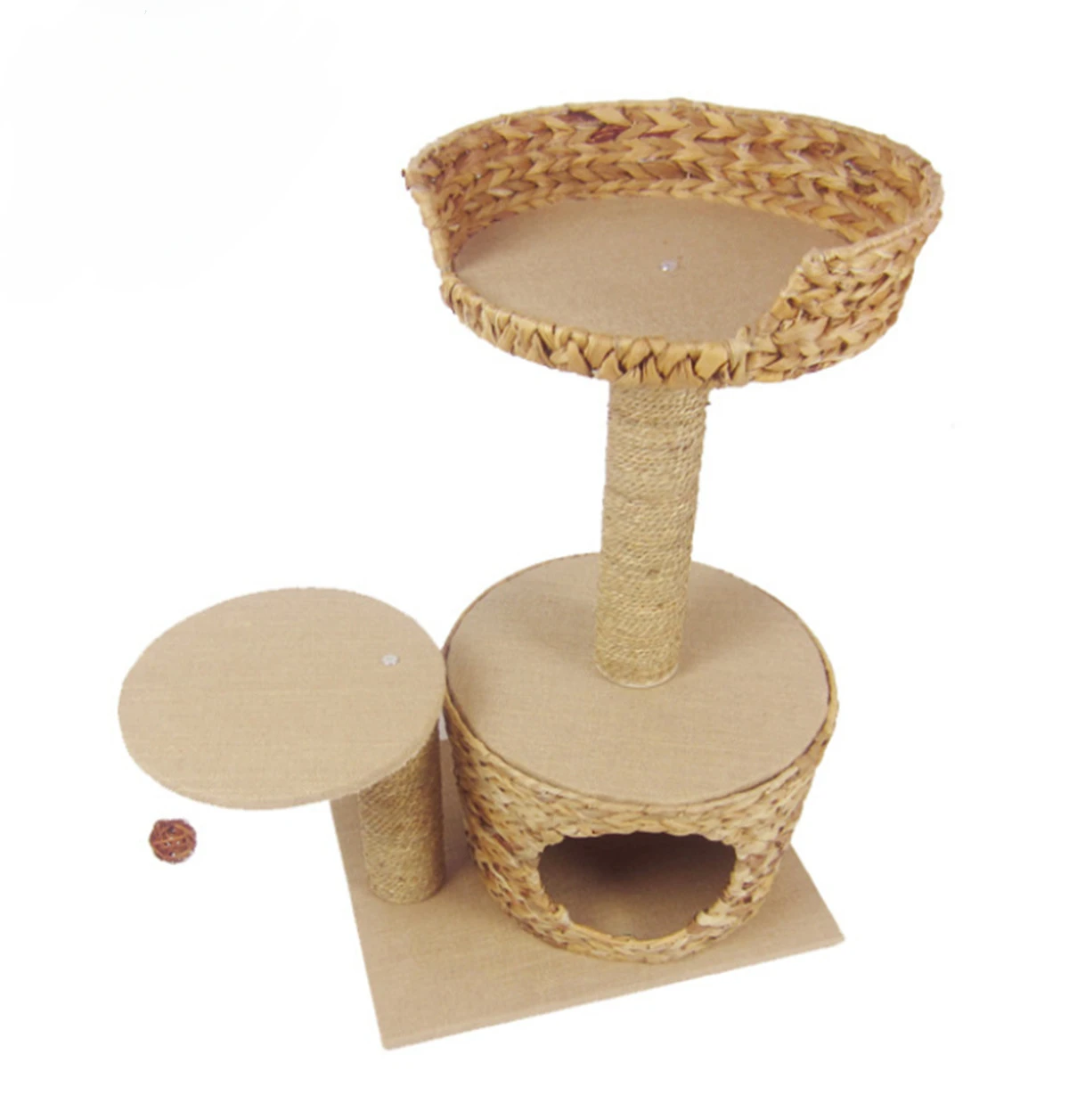 

High Quality Banana Leaf Straw Climbing Frame Cage Tree Scratcher Cat Condo Tower