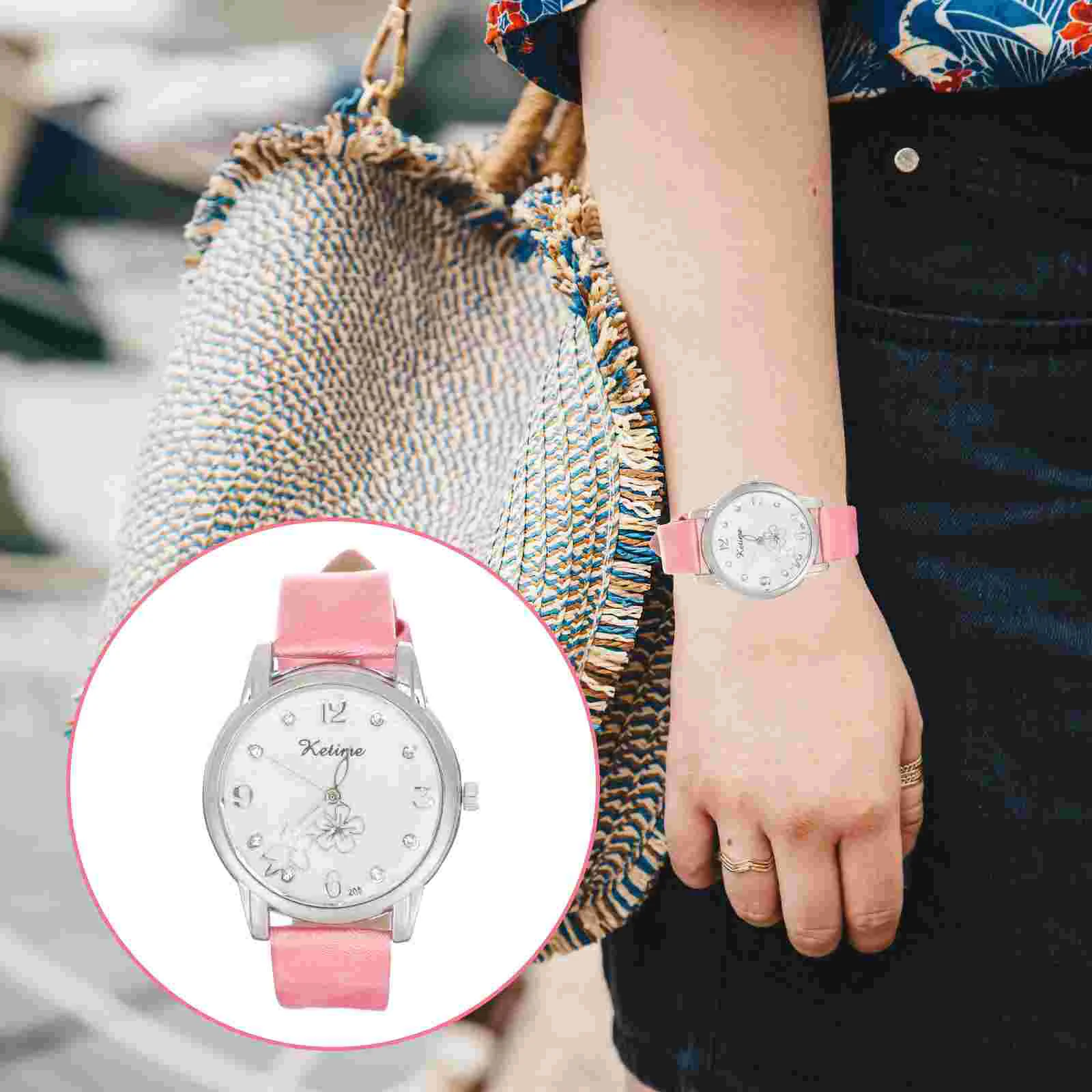 Кварцевые часы для офиса женские подарки нежные декоративные наручные из