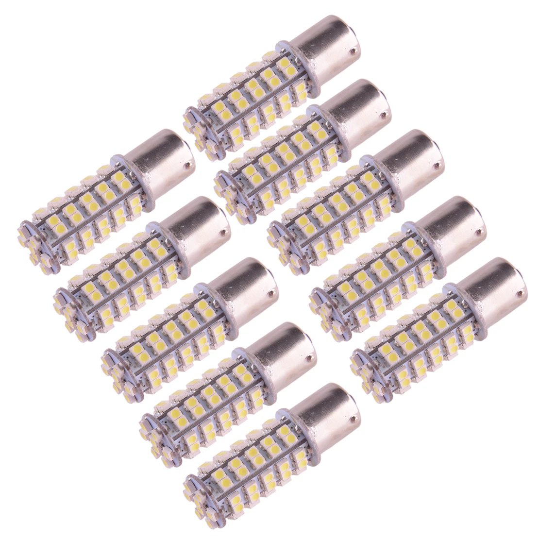 

10 шт. Холодный Белый 1156 BA15S 1073 1093 1129 SMD СВЕТОДИОДНЫЙ Внутренний тормоз фотоэлементов для мотоцикла 3528 чип 12 В