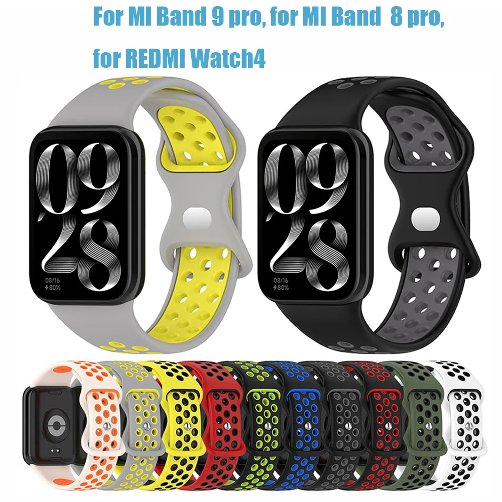 Ремешок для часов Mi Band 9 Pro 8 Redmi Watch 4 цветной сменный браслет аксессуар умных