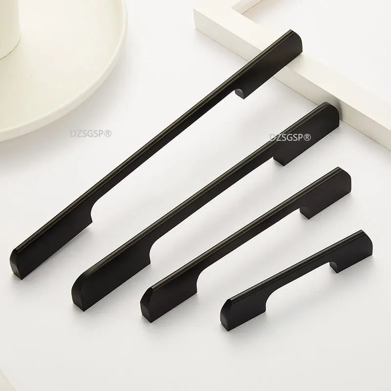 

Kitchen Furniture Centers Black Cabinet Modern Handle - Modern Drawer Pulls Handles Gradevin Door Pull 128-320mm Hardware