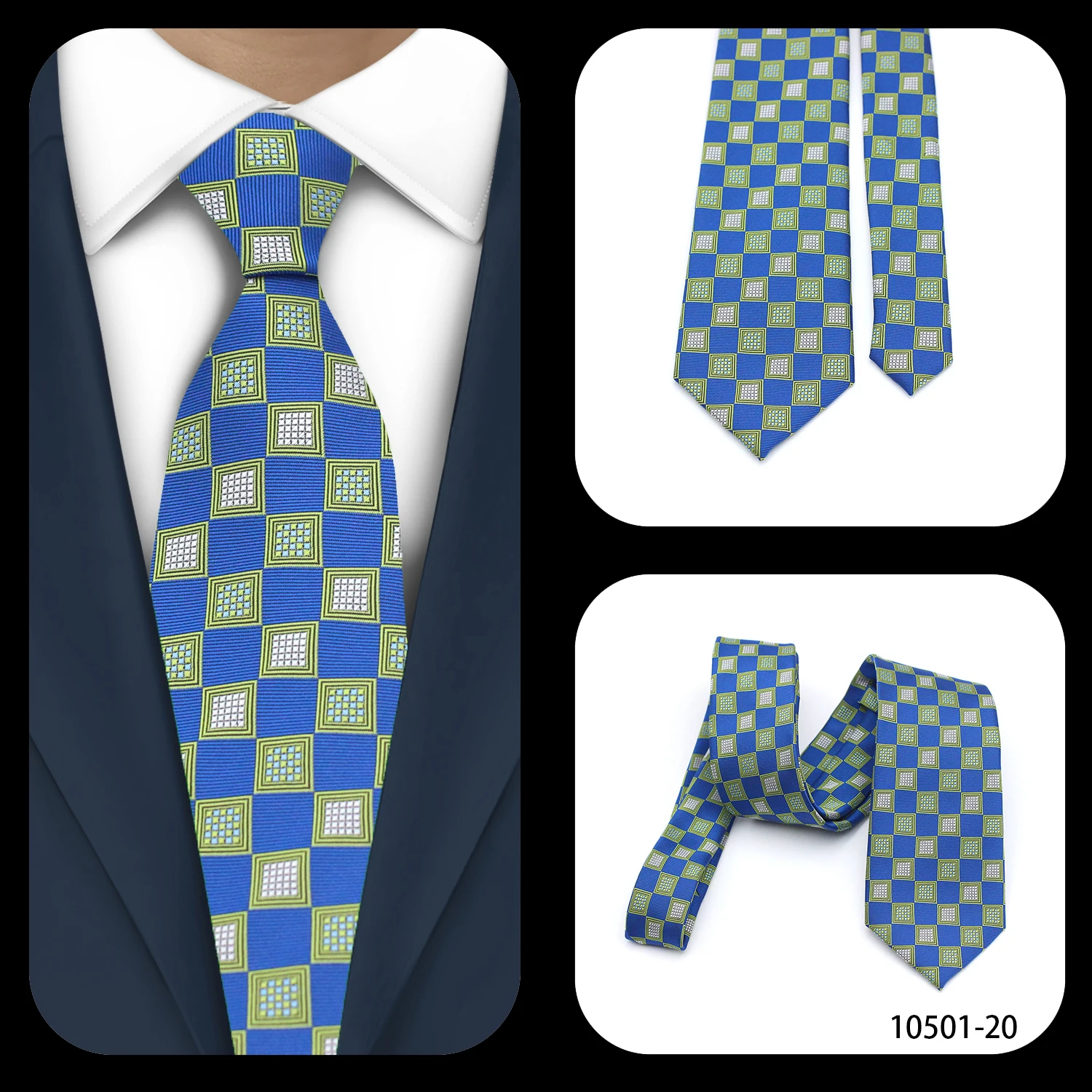 

LYL 8 см синий квадратный мужской галстук с принтом, выдающийся Шелковый роскошный брендовый галстук, деловой галстук с неподвластным шармом, подарок на день рождения