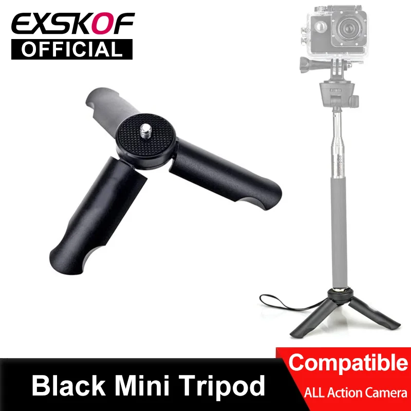 

Black Mini Tripod For Smartphone / Phone Holder Stand Tripod Monopod For Gopro/DJI OSMO / SJCAM Portable Collapsible Tripod