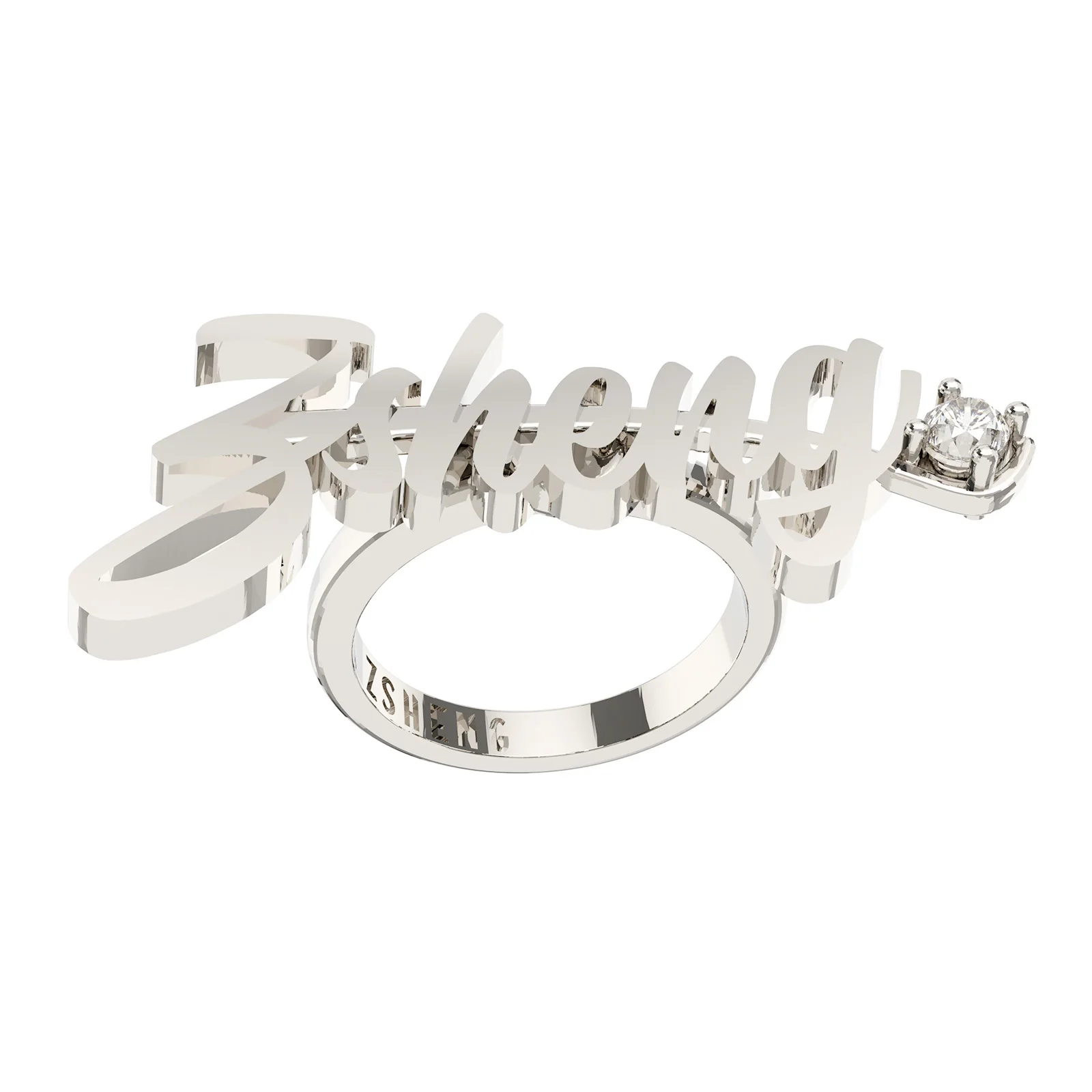 Индивидуальные серебряные кольца ZSHENG с именем и номером на удачу для женщин мам
