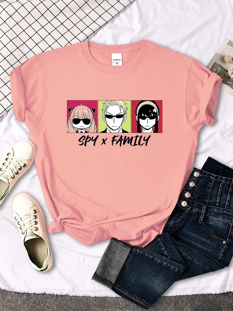 

Женская футболка с принтом подделки шпиона X Family Loyd Anya Yor, летние футболки в стиле хип-хоп, уличная футболка, модная спортивная крутая футболк...