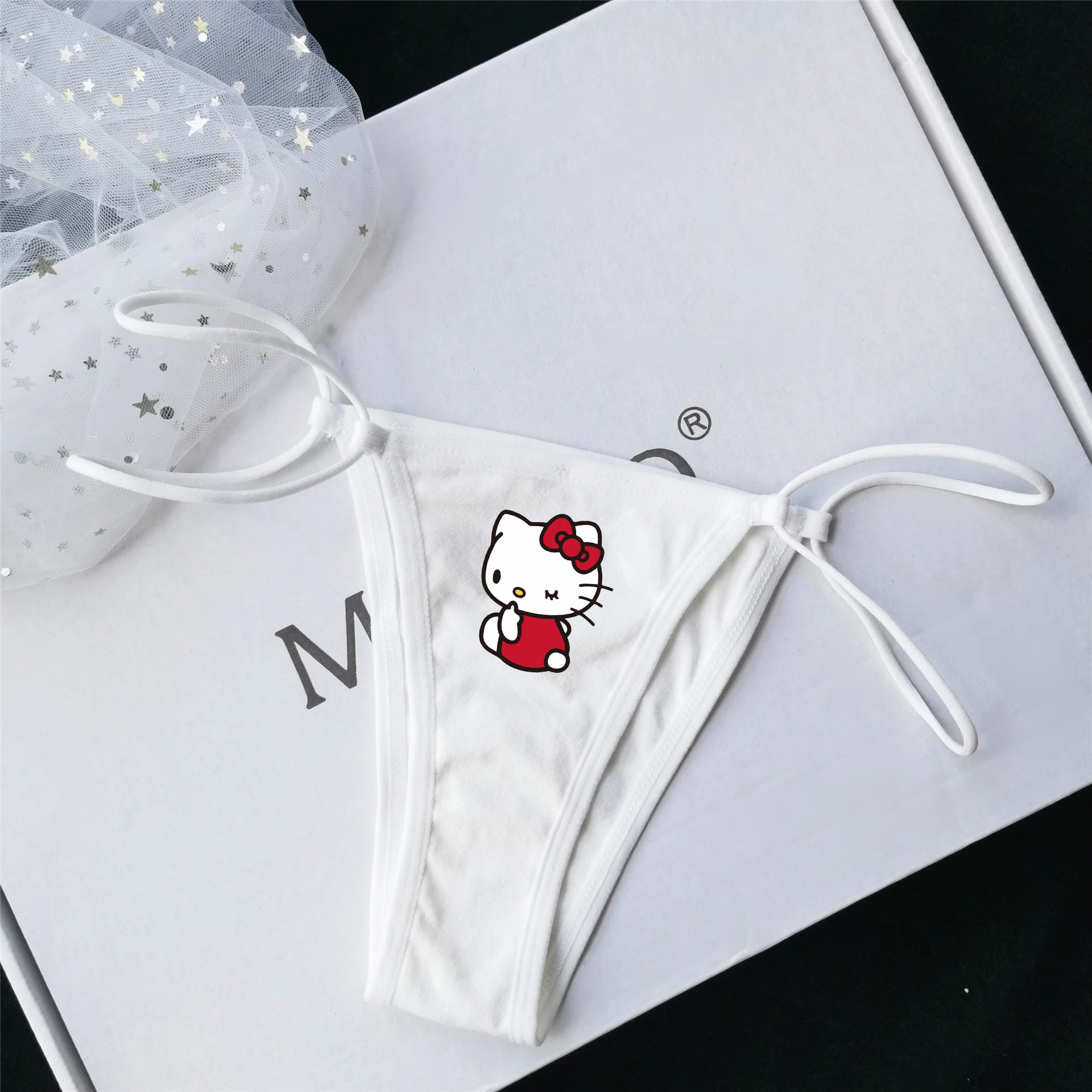 

Sanrio hellokitty Sexy Thong Underpant Couple Ladies Strapping Straps Slim Sexy Temptation Panties Birthday Gift Hot Girls Must