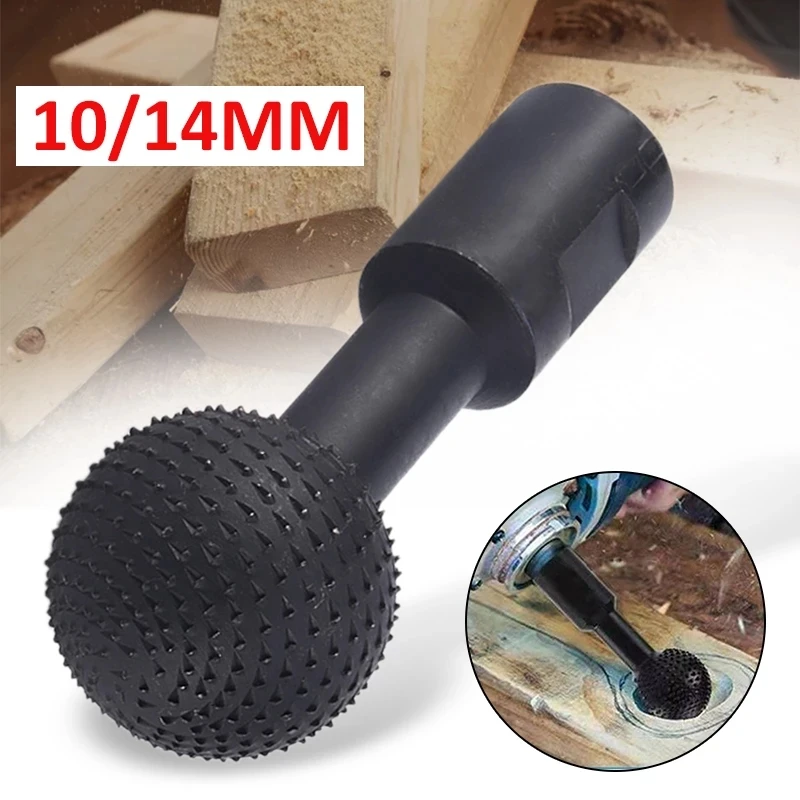 10/14mmSphere Rotary Grinding Head Wood Carving Polishing Engraving Drilling Bits Ball Gouge Grinding Head Angle Grinder Tool