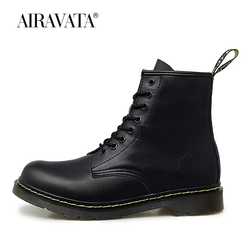 Unisex Black Martin Boots Winter Autumn Casual Shoes  Classical Anti Skidding Botas Tacon Mediano Para Mujer Para Otoño