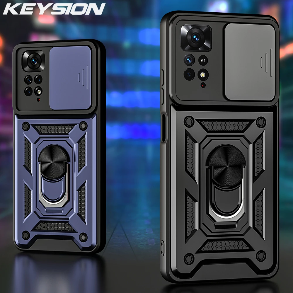 KEYSION Shockproof Case for Redmi Note 11S 11 Pro 5G Camera Protection Phone Cover for Xiaomi POCO X4 NFC X3 GT M4 11T 11 Lite