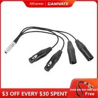 camvate audio input output cable for atomos shogun inferno monitor recorder straight 10 pin male to 4 xlr 3 pin